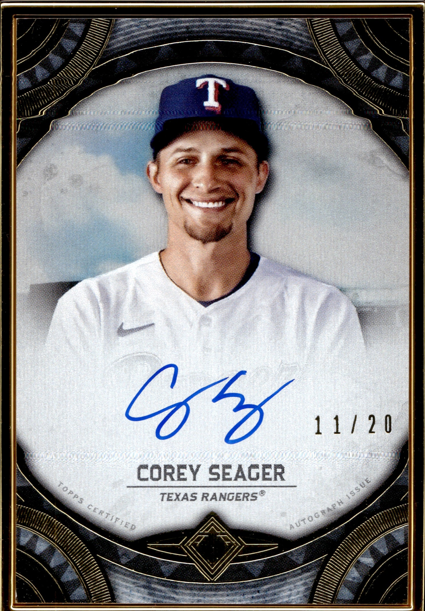 Corey Seager Autographed Signed 1st Bowman Card Texas Rangers