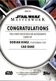 2023 Dorian Kingi as Cad Bane Topps Star Wars Masterwork AUTO AUTOGRAPH #MWA-DK 3