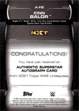 2021 Finn Balor Topps WWE Undisputed PURPLE SUPERSTAR AUTO 12/99 AUTOGRAPH #A-FB NXT
