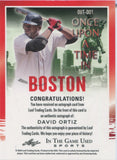 2024 David Ortiz Leaf In the Game Used ONCE UPON A TIME IN BOSTON RAINBOW FOIL AUTO 04/25 AUTOGRAPH #OUT-DO1 Boston Red Sox HOF