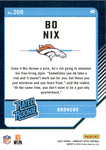 2024 Bo Nix Donruss Optic RATED ROOKIE RC #209 Denver Broncos