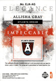 2025 Allisha Gray Panini Impeccable WNBA GOLD ELEGANCE JERSEY AUTO 06/49 AUTOGRAPH RELIC #EJA-AG Atlanta Dream