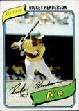 1980 Rickey Henderson Topps ROOKIE RC #482 Oakland A's HOF *NRMT*