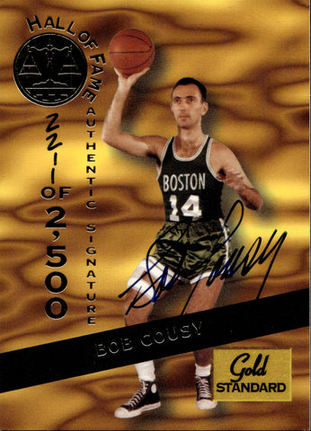 1994 Bob Cousy Signature Rookies Gold Standard HALL OF FAME AUTO 2211/2500 AUTOGRAPH #HOF4 Boston Celtics HOF