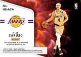 2020-21 Alex Caruso Panini NBA Hoops HOT SIGNATURES AUTO AUTOGRAPH #HS-ACA Los Angeles Lakers