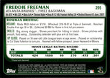 2011 Freddie Freeman Bowman ROOKIE RC #205 Atlanta Braves 2