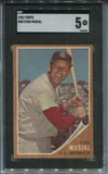 1962 Stan Musial Topps SGC 5 #50 St. Louis Cardinals HOF 2694