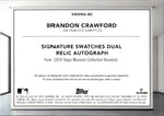 2024 Brandon Crawford Topps Museum Collection SIGNATURE SWATCHES DUAL JERSEY AUTO 204/299 AUTOGRAPH RELIC #SWDRA-BC San Francisco Giants