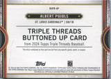 2024 Albert Pujols Topps Triple Threads BUTTONED UP TRIPLE BUTTON JERSEY 1/1 ONE OF ONE RELIC #BUPR-AP St. Louis Cardinals