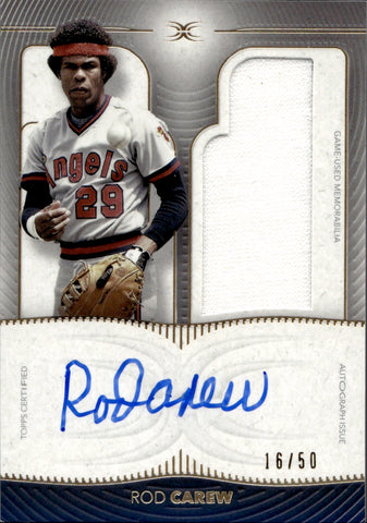 2021 Rod Carew Topps Definitive JUMBO JERSEY AUTO 16/30 AUTOGRAPH RELIC #DARC-RCA California Angels HOF