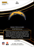 2017 Mike Wiliams Panini Select FIELD LEVEL TIE DYE ROOKIE 12/25 RC #283 Los Angeles Chargers