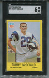 1967 Tommy McDonald Philadelphia SGC 6 #91 Los Angeles Rams 4138