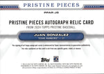 2024 Juan Gonzalez Topps Pristine PIECES GOLD REFRACTOR JERSEY AUTO 49/50 AUTOGRAPH RELIC #PPAR-JG Texas Rangers