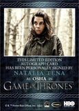2022 Natalia Tena as Osha Rittenhouse Game of Thrones The Complete Series Volume 2 BLUE AUTO AUTOGRAPH #_NATE 2