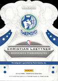 2019-20 Christian Laettner Panini Crown Royale RED DIE CUT AUTO 03/20 AUTOGRAPH #CA-CLT Minnesota Timberwolves