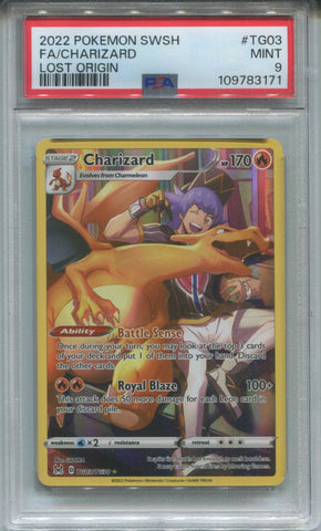 2022 FA/ Charizard Pokemon Sword & Shield LOST ORIGIN PSA 9 #TG03 3171