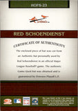 2005 Red Schoendienst Donruss Greats HALL OF FAME SOUVENIRS BAT AUTO AUTOGRAPH RELIC #HOFS-23 St. Louis Cardinals HOF