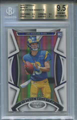 2023 Stetson Bennett IV Panini Certified ROOKIE 206/325 RC BGS 9.5 #180 Los Angeles Rams 0075