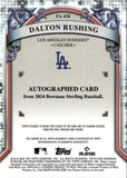 2024 Dalton Rushing Bowman Sterling BLACK REFRACTOR PROSPECT AUTO 088/100 AUTOGRAPH #PA-DR Los Angeles Dodgers