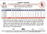 2024 Tommy Edman Topps Series 2 RED BORDER 13/50 #491 St. Louis Cardinals