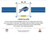 2025 Josh Allen Panini Photogenic SP NAMES OF THE GAME #20 Buffalo Bills