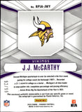 2024 J.J. McCarthy Panini Phoenix RED ROOKIE PHENOM PATCH AUTO 92/99 AUTOGRAPH RELIC RC#RPJA-JMY Minnesota Vikings