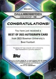 2023 Dallan Hayden Bowman University Best RED REFRACTOR AUTO 04/10 AUTOGRAPH #BOA-DHA Ohio State Buckeyes