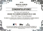 2023 Marcus Semien Topps Pristine REFRACTOR AROUND THE DIAMOND JERSEY AUTO  AUTOGRAPH RELIC #ADR-MS Texas Rangers