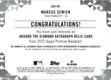 2023 Marcus Semien Topps Pristine REFRACTOR AROUND THE DIAMOND JERSEY AUTO  AUTOGRAPH RELIC #ADR-MS Texas Rangers