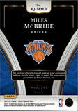 2021-22 Miles McBride Panini Select ROOKIE HOLO SILVER JERSEY AUTO 006/199 AUTOGRAPH RELIC #RJ-MMB New York Knicks