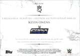 2025 Kevin Owens Topps Royalty WWE PURPLE FOIL REGALIA RELIC DUAL SHIRT AUTO 43/50 AUTOGRAPH RELIC #RES-KOW Friday Night Smackdown