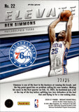 2020-21 Ben Simmons Panini Mosaic ORANGE ELEVATE 22/25 #22 Philadelphia 76ers