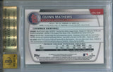2025 Quinn Mathews Bowman Chrome PROSPECTS 1ST BOWMAN SPECKLE REFRACTOR AUTO 246/299 AUTOGRAPH BGS 9.5/10 #CPA-QM St. Louis Cardinals 4877