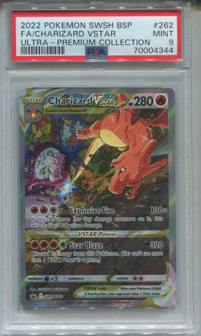 2022 FA/ Charizard VSTAR Pokemon Sword & Shield BLACK STAR PROMO ULTRA PREMIUM COLLECTION PSA 9 #262 4344