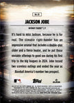 2025 Jackson Jobe Topps ROOKIE HOME FIELD ADVANTAGE RC #HA-28 Detroit Tigers