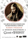 2022 Kerry Ingram as Shireen Baratheon Rittenhouse Game of Thrones Volume 2 RED INK AUTO AUTOGRAPH #_KEIN 2