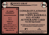 2024 Sonny Gray Topps 1989 DESIGN ALL STAR AUTO AUTOGRAPH #89ASA-SG St. Louis Cardinals