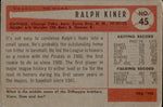 1954 Ralph Kiner Bowman #45 Chicago Cubs BV $100