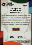 2023 Ronald Acuna Jr. Topps Series 2 WORLD BASEBALL CLASSIC STARS GOLD 03/75 #WBC-16 Venezuela Braves