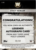 2021 Stacy Keibler Topps Fully Loaded WWE BLACK LEGENDS AUTO 26/50 AUTOGRAPH #L-SK WWE HOF