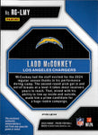 2024 Ladd McConkey Panini Prizm GREEN PULSAR ROOKIE GEAR JERSEY RELIC RC #RG-LMY Los Angeles Chargers