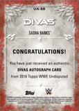2016 Sasha Banks Topps Undisputed WWE DIVAS AUTO 157/299 AUTOGRAPH #UA-SB Monday Night Raw