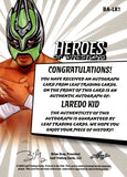 2023 Laredo Kid Leaf Heroes of Wrestling BLUE AUTO AUTOGRAPH #BA-LK1 AAA Worldwide