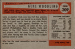 1954 Gene Woodling Bowman #209 New York Yankees BV $25