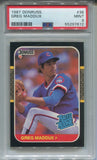 1987 Greg Maddux Donruss RATED ROOKIE RC PSA 9 #36 Chicago Cubs HOF 7612