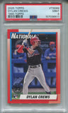 2025 Dylan Crews Topps 1990 DESIGN ROOKIE RC PSA 9 #T9089 Washington Nationals 6611