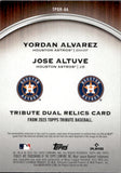 2025 Yordan Alvarez Jose Altuve Topps Tribute DUAL JERSEY 037/150 RELIC #TPDR-AA Houston Astros