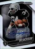 2025 Bo Jackson Panini Prizm Black HOLO SILVER AUTO AUTOGRAPH #112 Los Angeles Raiders