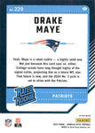 2024 Drake Maye Donruss Optic BLUE SCOPE RATED ROOKIE RC #229 New England Patriots
