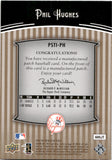 2008 Phil Hughes Upper Deck Premier PREMIER STITCHINGS MANUFACTURED PATCH 09/10 #PSTI-PH New York Yankees